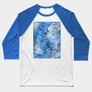 Blue Drops Abstraction Baseball T-Shirt